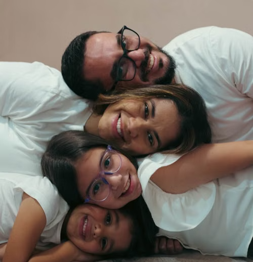 Família encostada — terapia familiar
